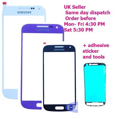 LCD Front Outer Glass Touch Screen For Samsung Galaxy S4 Mini With/out Adhesive • £2.99