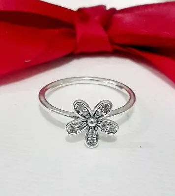 New Genuine Pandora Dazzling Daisy Pandora Sterling Silver CZ Ring #190932CZ -54 • $40