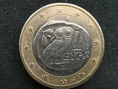 Greece 1 Euro 2002 Coin With 2 Errors • £600