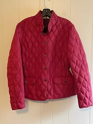 Eddie Bauer Red Quilted Goose Down Jacket  Women’s Large Tall • $37