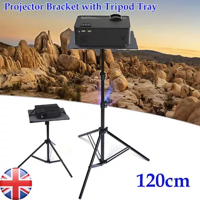 DVD Projector Laptop DJ Tripod Stand Folded Adjustable Height With Tripod Tray • £17.16