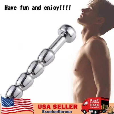 Urethral Stretching Penis Dilator Hollow Plug Stainless For Male Stimulate CW • $10.79