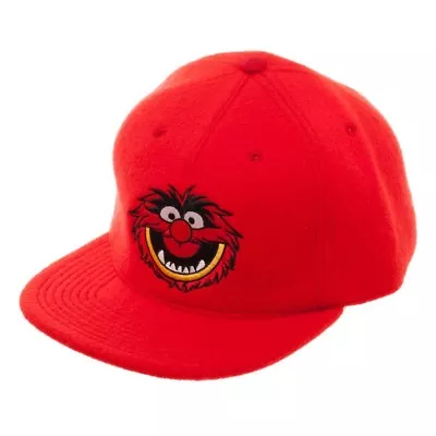 The Muppets Animal Red Faux Mohair 3d Embroidered Logo Snapback Hat Cap Cartoon • $9.95