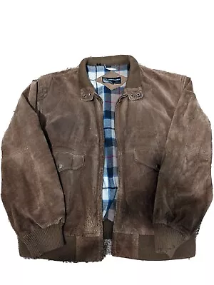 Vintage MEMBERS ONLY Jacket BROWN SUEDE Mens Sz 44  • $19.99