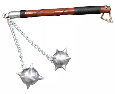 Medieval Gladiator Spiked Solid Metal Double Mace Ball Flail Morningstar • $180