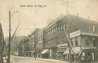 Pennsylvania PA Oil City Center Street 1908 Postcard • $12.95