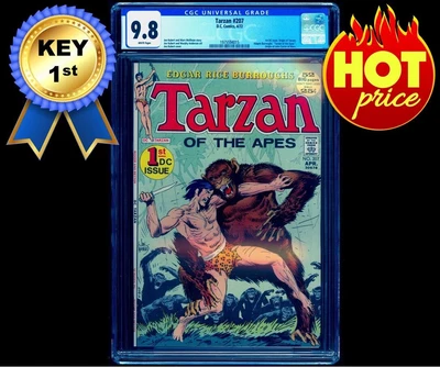 $395 • Buy TARZAN 207 CGC 9.8 WHITE PAGES 💎 1st DC TARZAN + ORIGIN JOHN CARTER OF MARS