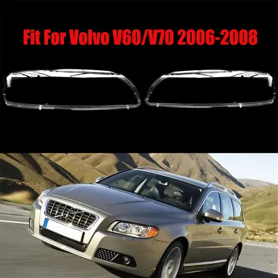 Headlight Headlamp Lens Cover Left Right Side For Volvo V60 V70 2006-2008 2Pcs • $224.65