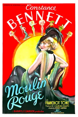 Moulin Rouge 1934 Constance Bennett Schenck Zanuck Movie Poster Film Print XL • $49.99