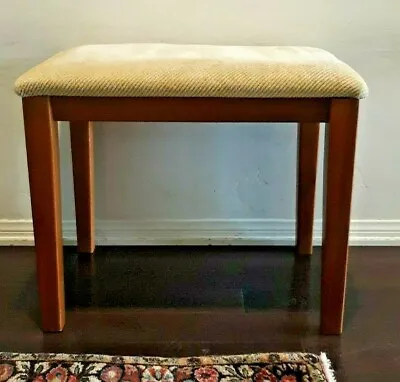 Mid Century Danish Modern Teak Ottoman / Bench Vintage Made In Denmark • $250