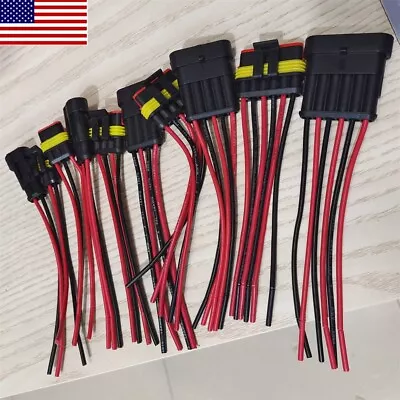 Waterproof 2/3/4/5/6-Pin Way Car Electrical Cable Wire Pigtail Connector Plug • $5.69