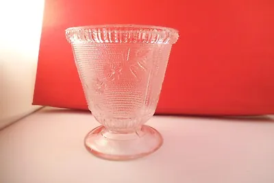 Vintage EAPG Canton Clear Glass Stippled Primrose Sugar Bowl  • $14.99