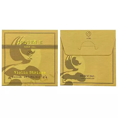 MI&VI Golden（Gold Plated）E Violin String，4/4 Medium Ball End • $7.99