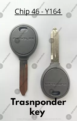 2x NEW! OEM Chrysler Transponder Chip 46 Ignition Car Key Replacement Blank Y164 • $26.99