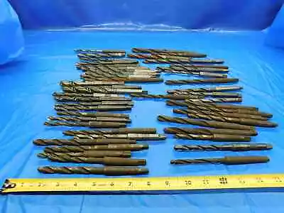 Large Lot Of Hss Twist Drill Bits Sizes Up To 1/2  With Morse Taper #1 Shanks • $99.99