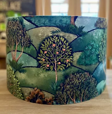 Made To Order Lampshade Countryside Woodland Trees Drum Or Tapered Green • £24