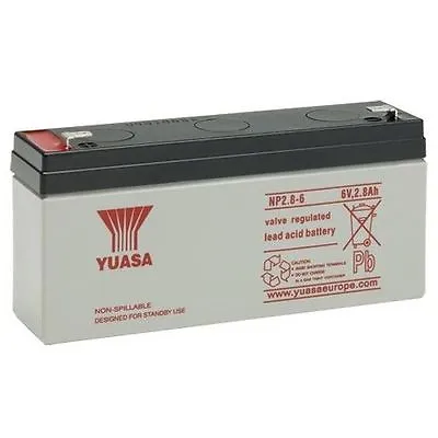 £18.92 • Buy Yuasa Np2.8-6, 6v 2.8ah Lead-acid Battery Same As Yucel Y3.2-6, 6v 3.2ah