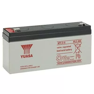 Yuasa Np2.8-6 6v 2.8ah Lead-acid Battery Same As Yucel Y3.2-6 6v 3.2ah • £18.92