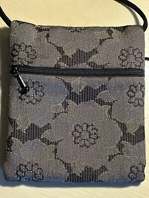 EUC Maruca Crossbody Small Purse Bag Handmade Boulder CO Black Brocade Print • $14.95