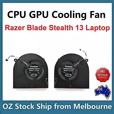 CPU GPU Cooling Fan Razer Blade Stealth 13 RZ09-0281 RZ09-0310 RZ09-03102 Laptop • $95