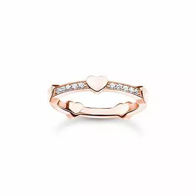 Genuine THOMAS SABO Ring Pave With Hearts Rose Gold • $69.50