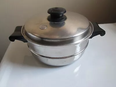 Saladmaster Double Broiler Insert Stainless Steel W/Vapo Lid Cover 8  • $8.99