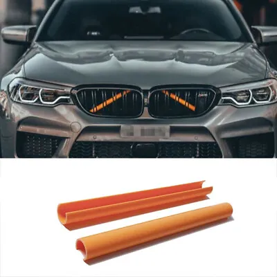 2X For BMW F20 F30 1/2/3 Series Orange Front V Brace Grill Trim Strips Cover M7 • $13.99