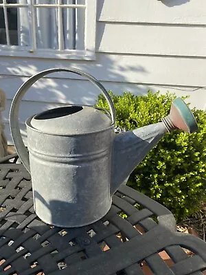 Vintage Watering Sprinkle Can Bucket Metal - Garden - Excellent - Great Lines • $68