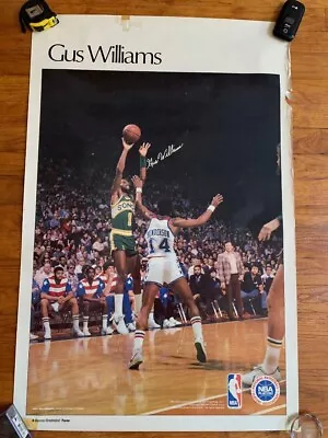 Original Vintage 1980 Gus Williams 34 X 22 SI Poster Official NBA Players Assoc • $39.99