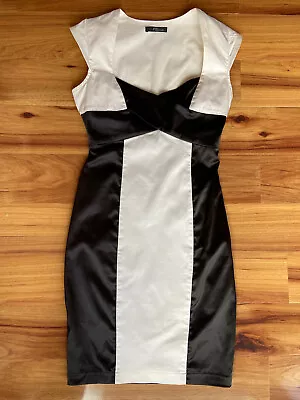 £22 • Buy Jane Norman Black And White Stretchy Pencil Bodycon Dress Size 8