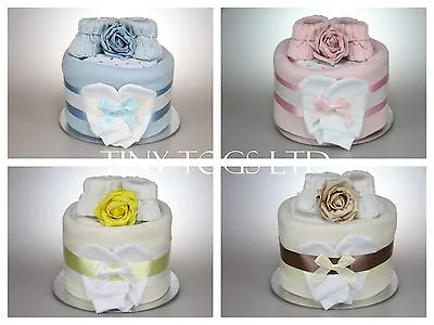 Baby Boy Girl Single 1 One Tier Nappy Cake Baby Shower Gift Maternity Leave • £14.49