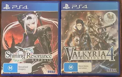 Shining Resonance Refrain And Valkyria Chronicles 4 PAL PS4 (BUNDLE) • $35