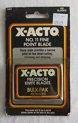Vintage X-Acto Number 11 Blades - 100 Pack - Original Box NOS Made In The U.S.A. • $29.95