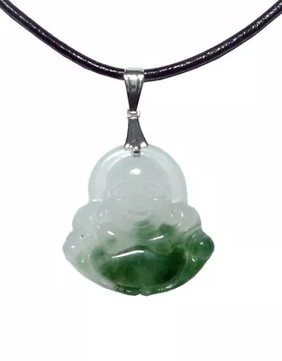 Rambo Style Buddha Jadeite Jade Pendant Necklace • £19.99