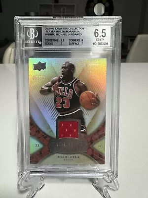 2008 UD Exquisite Player Box Memorabilia Michael Jordan Patch /23 BGS 6.5 • $2500