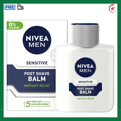 NIVEA MEN Instant Relief - Sensitive Post Shave Balm With 0% Alcohol 100ml • £7.39
