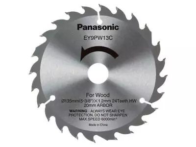 Panasonic EY9PW13C32 Wood Cutting TCT Cutting Tool 135 X 20mm X 24T PAN9PW13C32 • £66.88