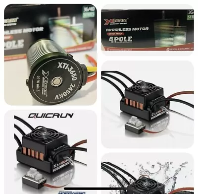 Xteam Brushless Combo 2450kv Motor & Hobbywing Quicrun 60amp Esc 1:10 Rc Car • $150.50