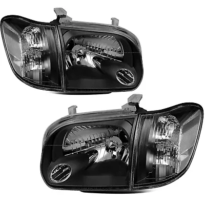 Black Headlights Assembly Lamps L+R For 2005-2006 Toyota Tundra 05 06 07 Sequoia • $85.04