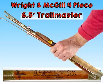 Vintage Wright & McGill Trailmaster 4TMS Eagle Claw 6.5' Four Piece Fishing Rod • $9.99