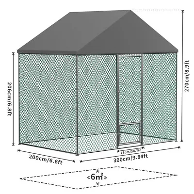 L/XL/XXL Large Strong Metal Chicken Coop Walk-in Poultry Cage Runs Lockable Door • £179.91