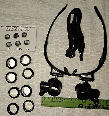 Head-Mount Magnifier - 4 Magnification Lenses & 2 LED Professional Loupe Lights • $1.33