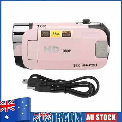 2024 (Pink) D90 Video Camera Camcorder 1080P 16MP Digital Camera Recorder 2.4 • $48.89