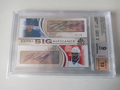 2010-11 Sp Game Used P.K Subban & Nazem Kadri Auto Rookie /25 Autograph BGS 9 Rc • $110.38