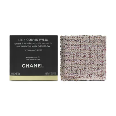 Chanel Les 4 Ombres Tweed Eyeshadow 02 Tweed Pourpre Pinky Plum Themed Colour • £48.99
