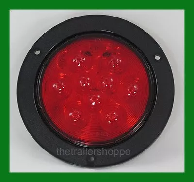 Maxxima Red 9 LED 4  STT Stop Turn Tail Light Black Flange Mount  • $20.25
