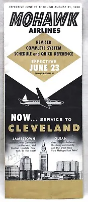 Mohawk Airlines System Timetable Brochure Guide 1960 Vintage Air Travel • $9.49
