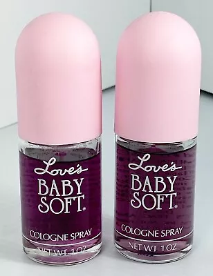 (2) LOVE'S BABY SOFT Cologne Spray By MEM - VINTAGE RARE ORIGINAL! 1.0 Fl Oz** • $29.99