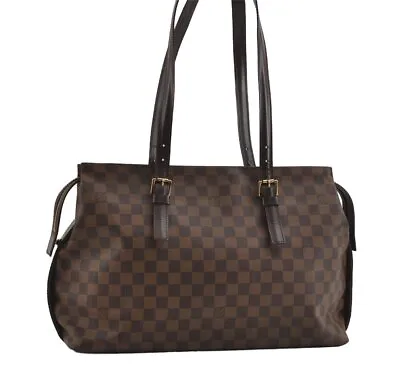 Authentic Louis Vuitton Damier Chelsea Shoulder Tote Bag N51119 LV 1671I • $34