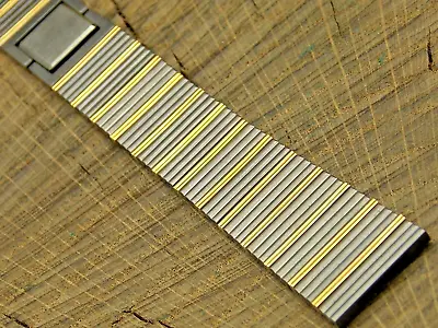 Lassale Butterfly Clasp Watch Band NOS Unused Vintage 2 Tone Base Metal 19mm • $131.51